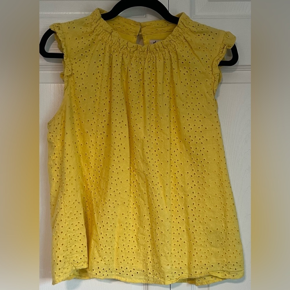 Nanette Lepore Flutter Sleeve Eyelet Blouse